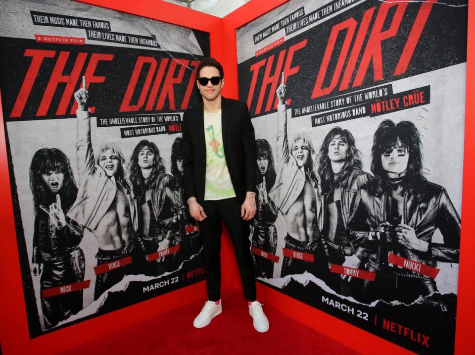 Pete Davidson attends the premiere of Netflix's 'The Dirt