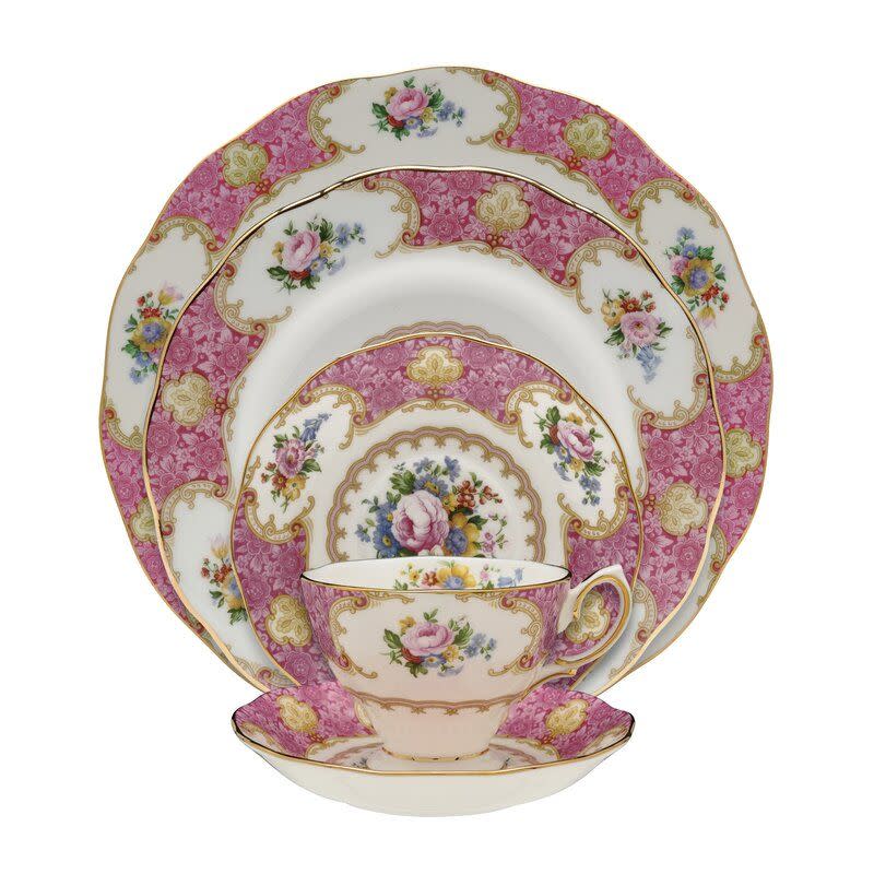 Lady Carlyle Bone China 5 Piece Place Setting