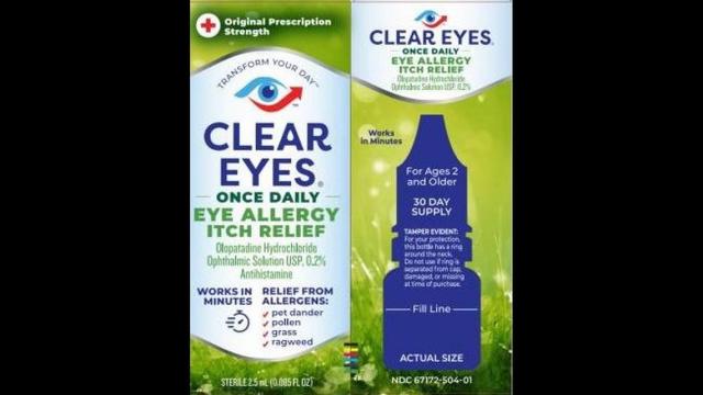 Clear Eyes, Once Daily, Eye Allergy Itch Relief eye drops