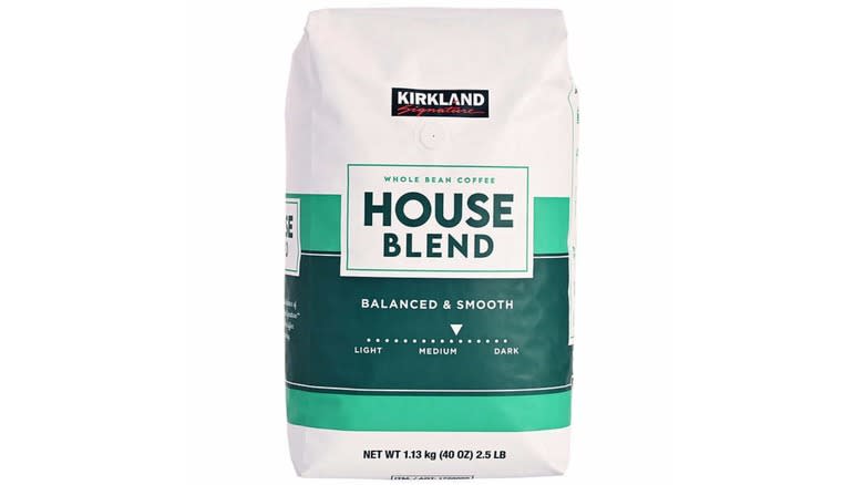 Kirkland house blend coffee bag