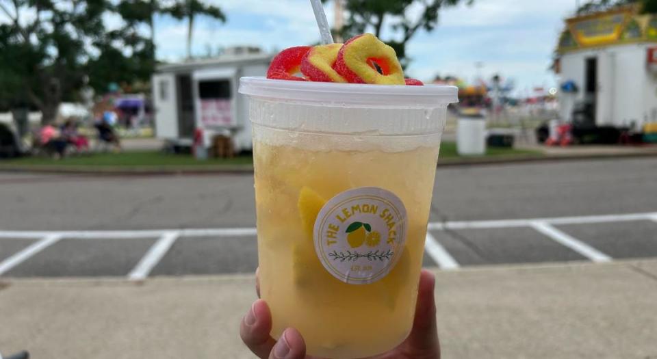 The peach lemonade from The Lemon Shack served at the South Mississippi Summer Fair in Biloxi.