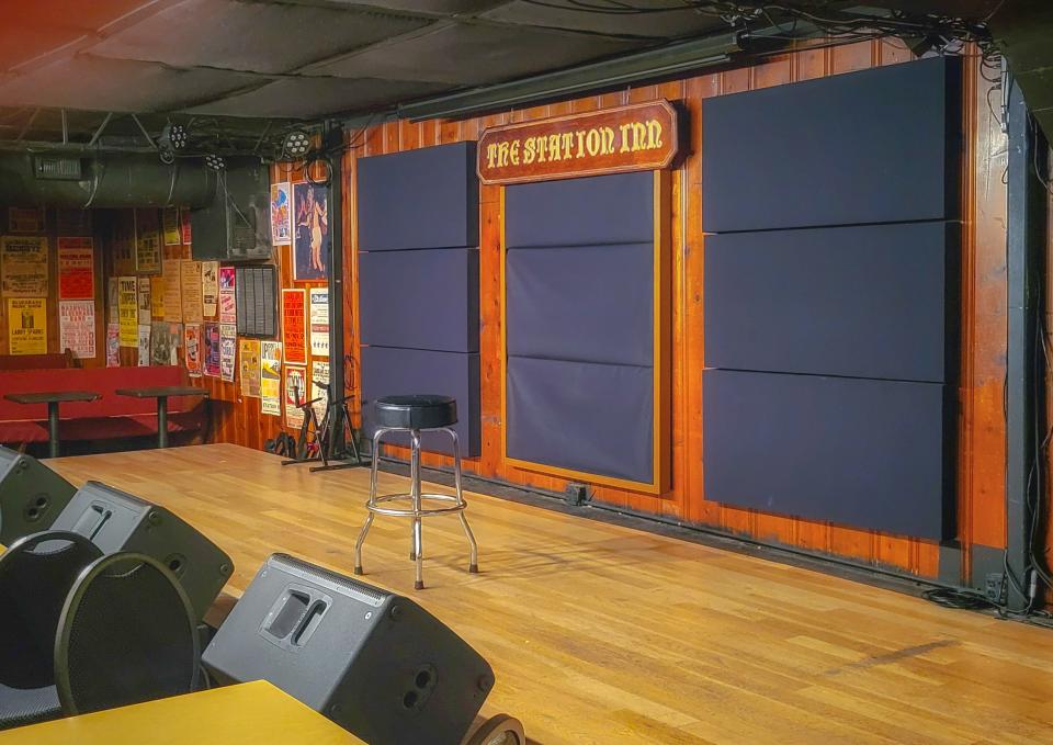 The stage at downtown Nashville's 50-year-old global bluegrass hub, The Station Inn, March 17, 2024