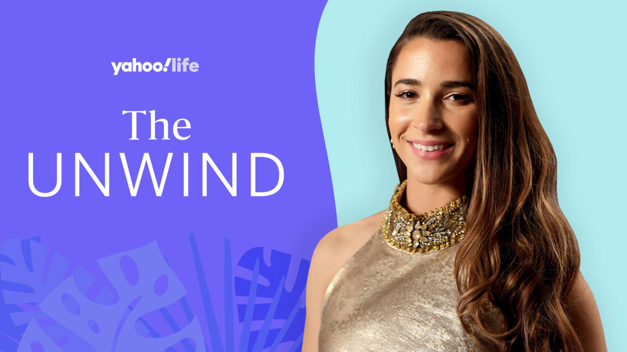 Aly Raisman discusses the role fitness plays in her mental health and how she's learned to stand up for herself. (Photo: Getty Images; designed by Quinn Lemmers)