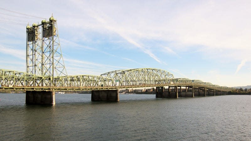 The Interstate 5 Bridge over the Columbia River between Oregon and Washington