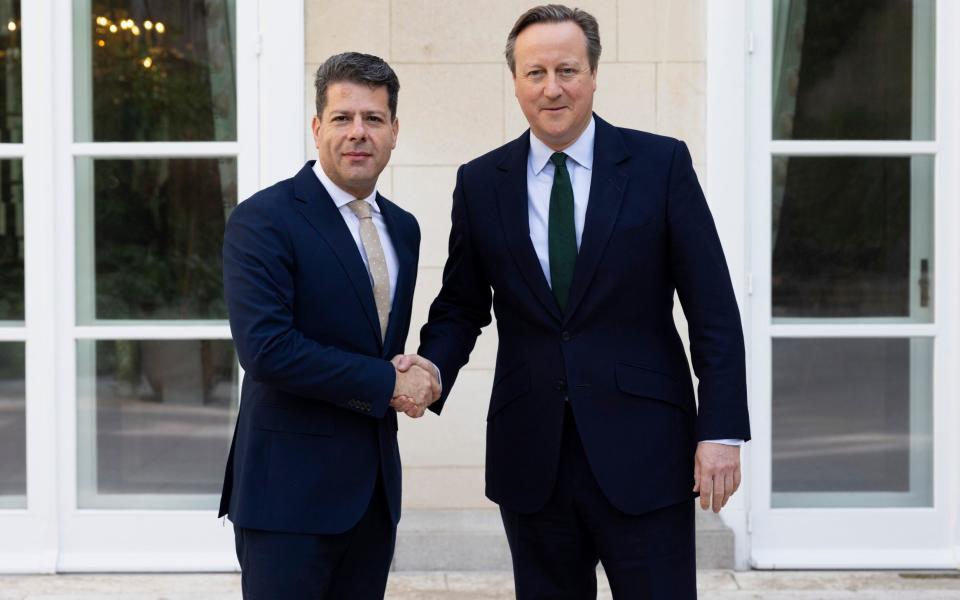 Lord Cameron with Fabian Picardo, the chief minister of Gibraltar