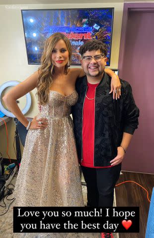 <p>Rico Rodriguez/Instagram</p> Rico Rodriguez and Sofía Vergara behind the scenes at 'America's Got Talent'