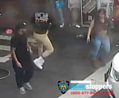 Police are looking for these three people in the attack. (NYPD)