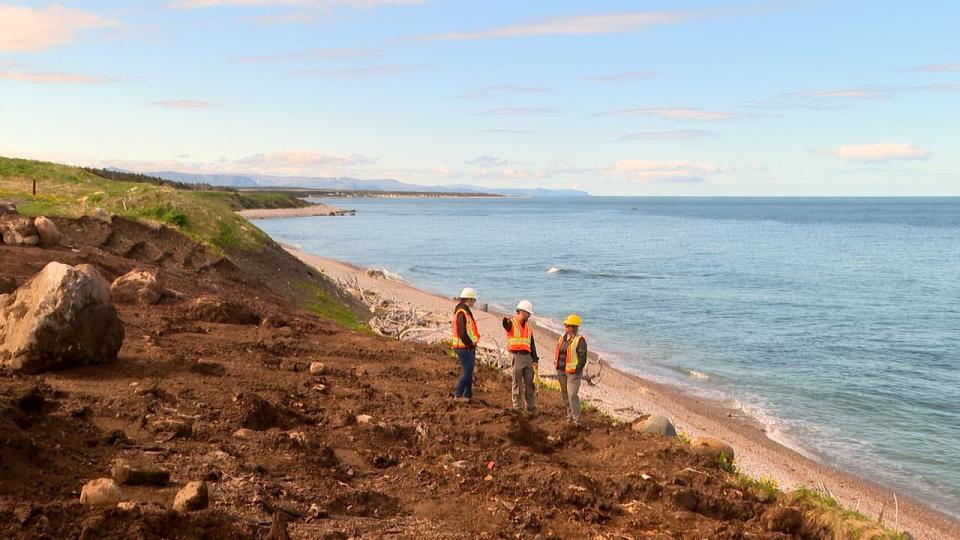 Lussier and Parks Canada staff supervise the remediation of an old landfill in Gros Morne National Park. 