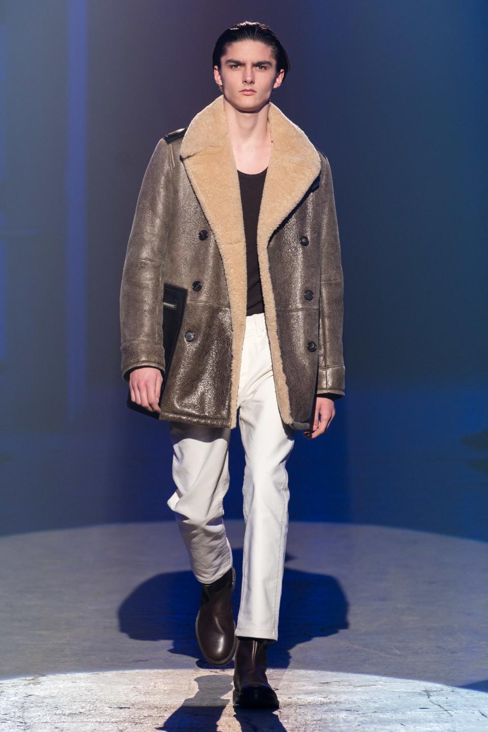 Aldo Maria Camillo’s new menswear collection is influenced by his roots, with assists from Helmut Lang and Martin Margiela.