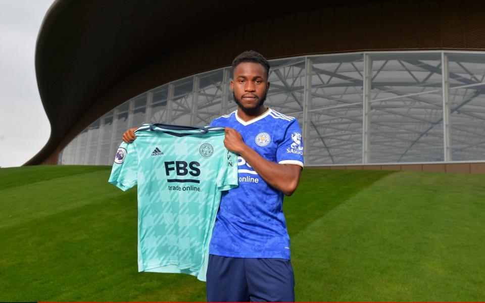  Leicester City unveil new signing Ademola Lookman at Leicester City Training Ground on August 31, 2021 in Seagrave, - Plumb Images/Leicester City FC via Getty Images
