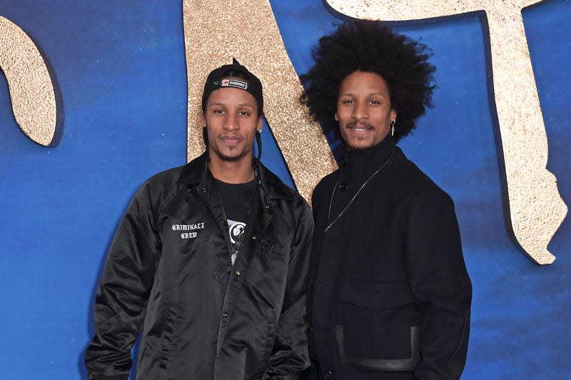 LONDON, ENGLAND - DECEMBER 13: Larry Bourgeois of Les Twins and Laurent Bourgeois of Les Twins attend a photocall for “Cats” at the Corinthia Hotel London on December 13, 2019 in London, England. 