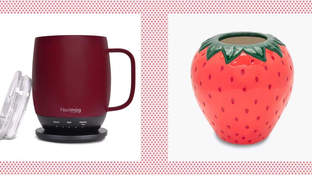 valentine's day gifts for wife self heating coffee mug and strawberry field vase