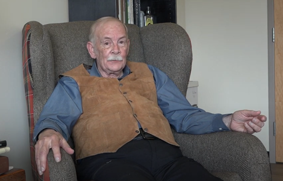 Springfield resident Glen Stockton, 77, talks about the Cobra Scare during an oral history interview with Missouri State University Dean of Libraries Tom Peters on April 13, 2023.