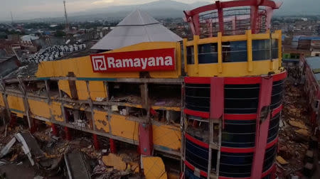 The damage after an earthquake is seen in Palu, Central Sulawesi Province, Indonesia September 29, 2018 in this still image taken from a video obtained from social media. DRONE PILOT TEZAR KODONGAN/via REUTERS