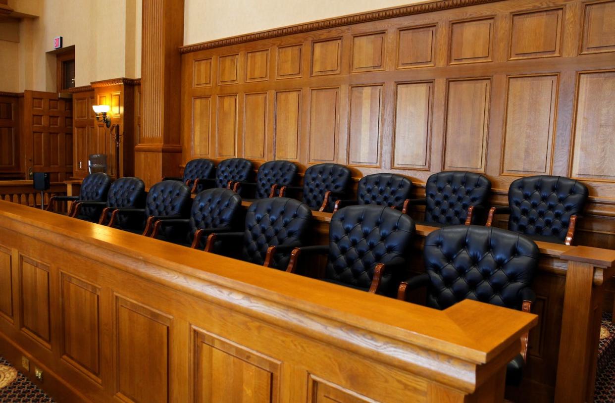 Can anyone say they haven't seen any news about Donald Trump and the 2020 election? <a href="https://www.gettyimages.com/detail/news-photo/the-jury-box-in-the-centennial-court-room-in-the-milwaukee-news-photo/456338404" rel="nofollow noopener" target="_blank" data-ylk="slk:Raymond Boyd/Getty Images;elm:context_link;itc:0;sec:content-canvas" class="link ">Raymond Boyd/Getty Images</a>