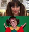 <p>The <em>Modern Family</em> beauty paid homage to María Antonieta de las Nieves’s Spanish-language children’s show character La Chilindrina. Or as Vergara put it: “I stole her look.” (Photo: <a rel="nofollow noopener" href="https://www.instagram.com/p/BWV9JPrA3JE/?taken-by=sofiavergara" target="_blank" data-ylk="slk:Sofia Vergara via Instagram;elm:context_link;itc:0;sec:content-canvas" class="link ">Sofia Vergara via Instagram</a>) </p>