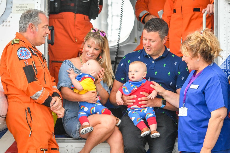 Jennie and Rich Powell meet HM Coastguard (PA)