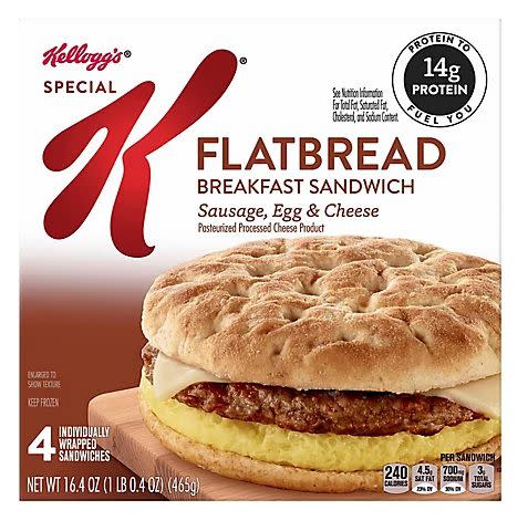 Kellogg's Special K Flatbread Sandwich Sausage Egg and Cheese