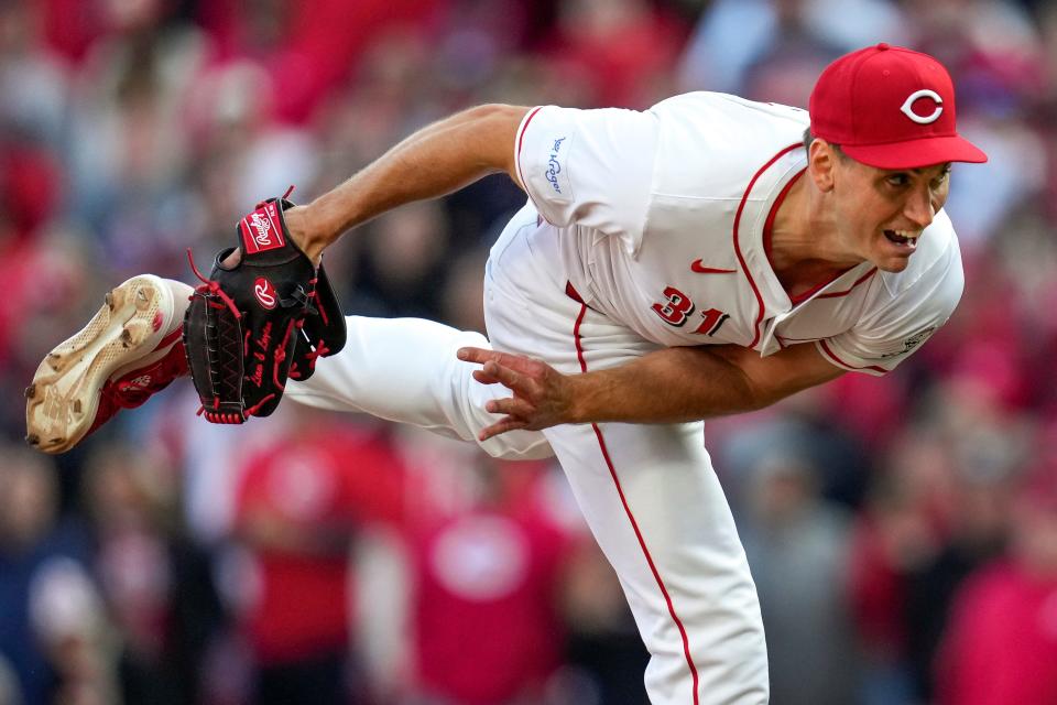 Moeller grad Brent Suter calls pitching in the Reds' Opening Day win this season a life highlight.