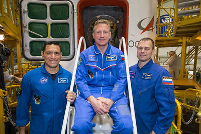 Kononenko, Chub and O'Hara are replacing three other Soyuz fliers who are wrapping up an extended 371-day stay aboard the station (left to right): NASA astronaut Frank Rubio, Soyuz MS-23/69S commander Sergey Prokopyev and co-pilot Dmitri Petelin. They plan to return to Earth on Sept. 27 after the third longest single flight in space history and the longest for any American astronaut. / Credit: Roscosmos