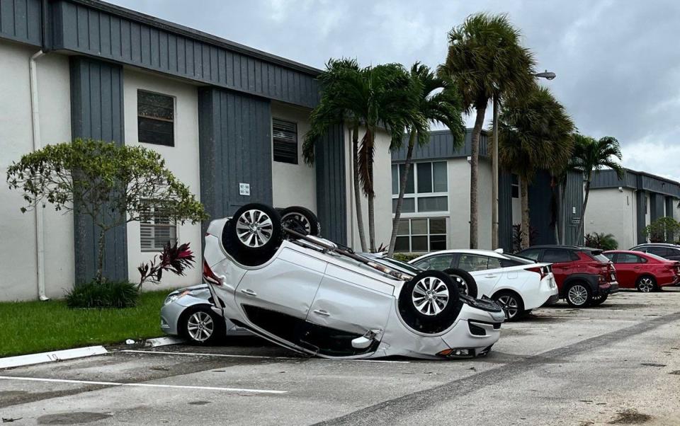 An EF-2 tornado struck Delray Beach, Florida, as Hurricane Ian began its approach to Florida's west coast on Tuesday, Sept. 27, 2022.