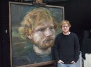 <p>Ed Sheeran attends the unveiling of his portrait at the National Portrait Gallery in London (Rex features) </p>