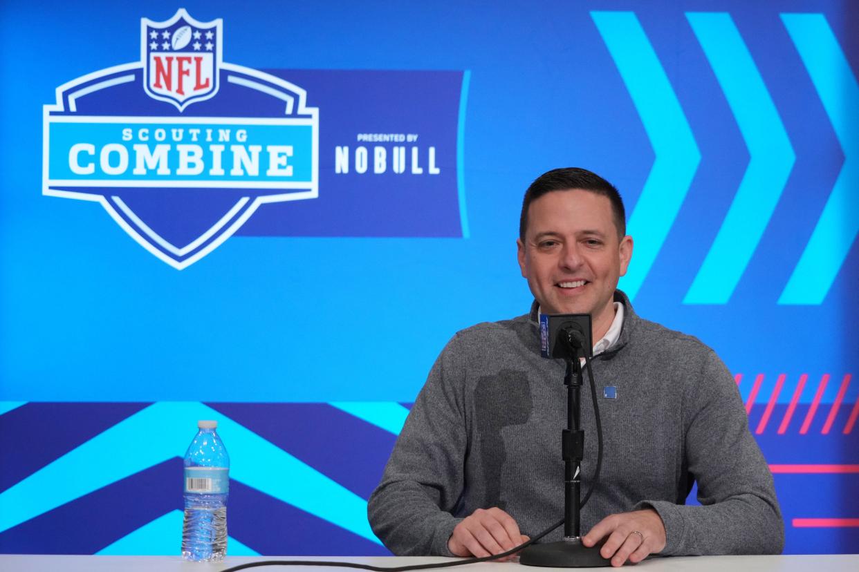 New England Patriots director of scouting Eliot Wolf during the NFL Scouting Combine in February.