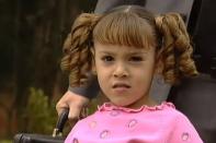 La pequeña debutó en 'Rayito de luz' (2000) y se convirtió en una estrella infantil gracias a su papel protagonista en 'María Belén' (2001). En los años siguientes trabajó en otras producciones como 'La familia P. Luche' (2002) o 'Amy, la niña de la mochila azul' (2004). También en 2001 lanzó su primer disco, 'Mi globo azul'. (Foto: Televisa)