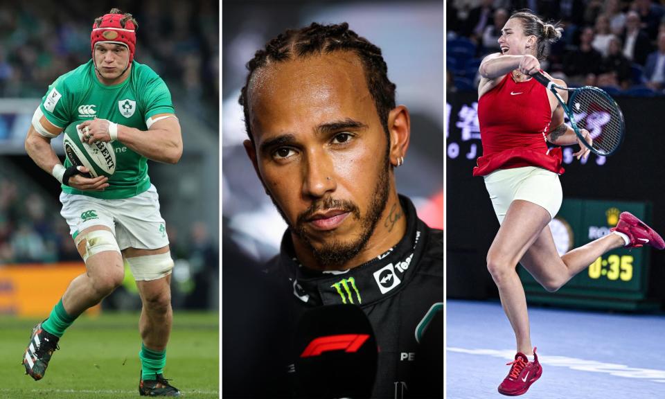 <span>Six Nations rugby, Lewis Hamilton, Aryna Sabalenka</span><span>Composite: Getty, Shutterstock</span>