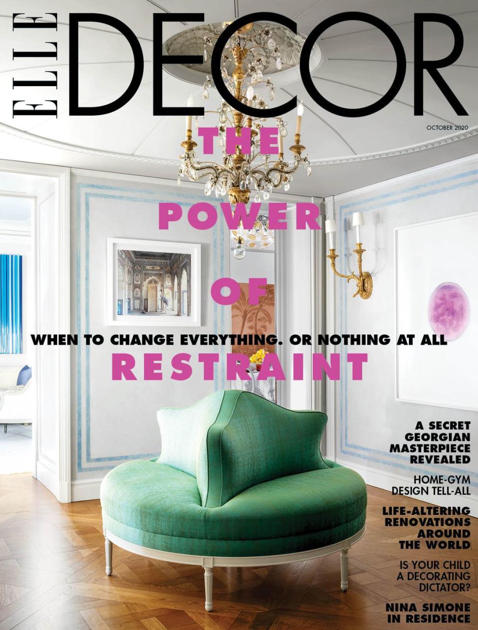 october 2020 cover of elle decor