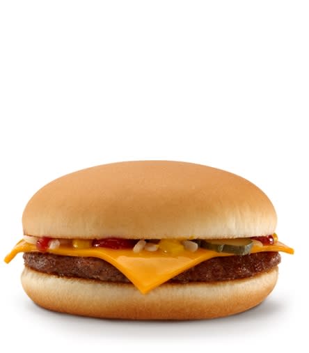 The cheeseburger has 300 calories.