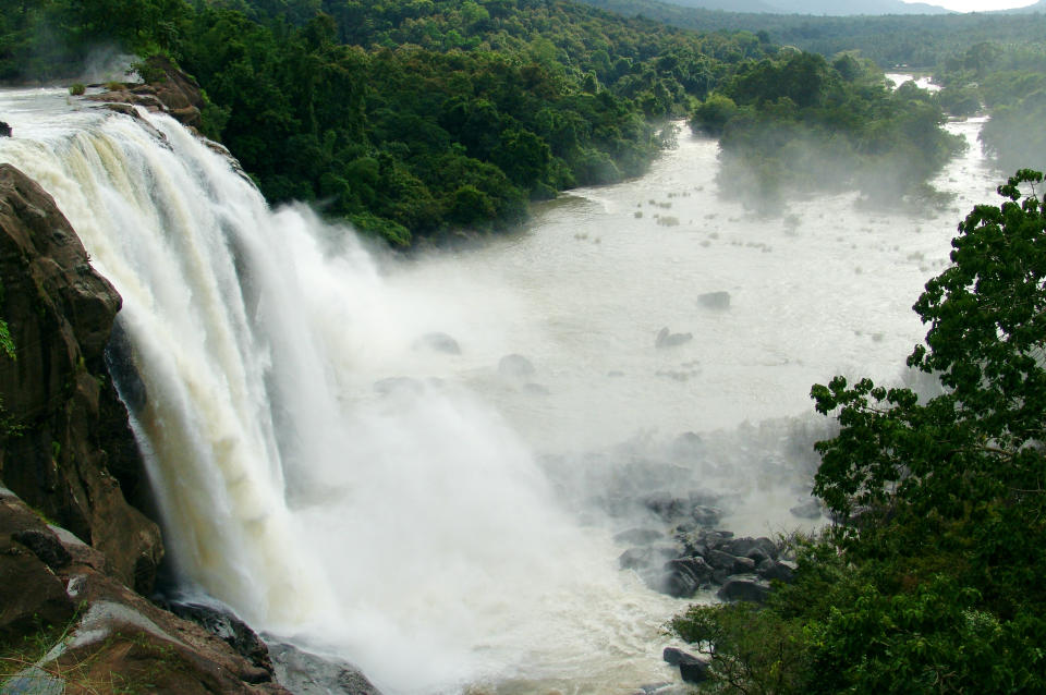 View of Athirappilly waterfall.