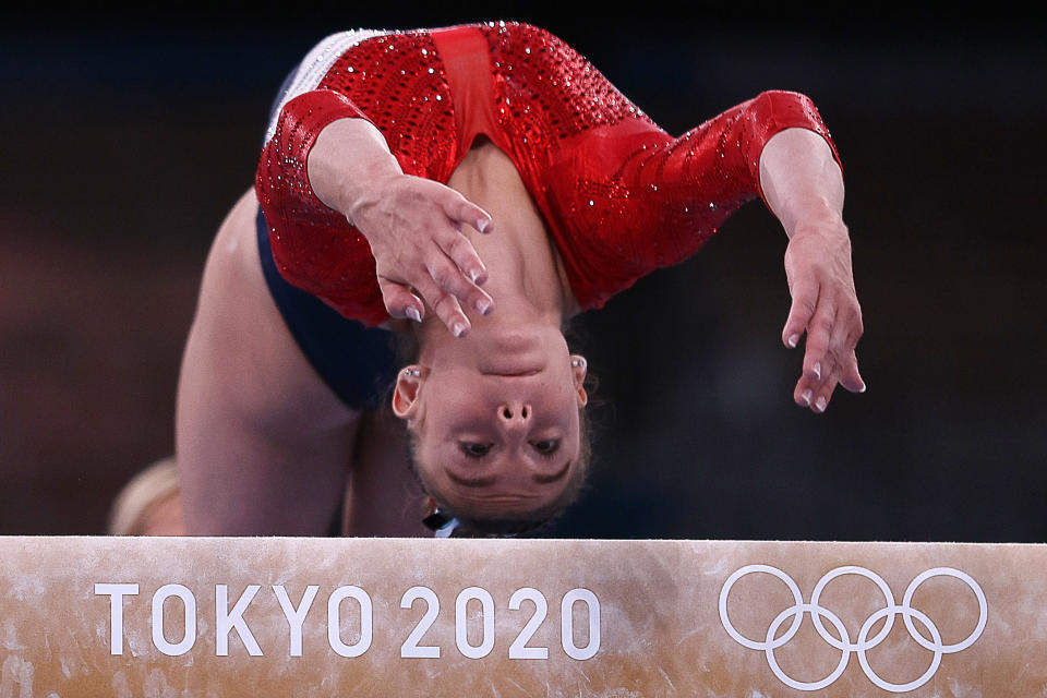 <p>McCallum's specialty is beam, where she won bronze at the U.S. National Championships.</p> 