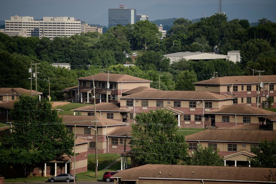 Many of the duplexes of Western Heights were built in 1938 and have suffered decades of wear-and tear to their exteriors. The energy upgrades from Oak Ridge National Lab are intended to revitalize the look of the buildings while also insulating them.