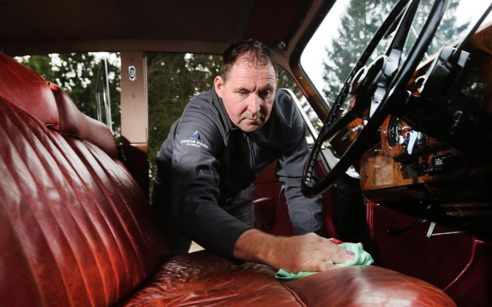 On leather seats, use a leather cleaner followed by a protective balm