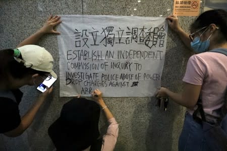 Anti-extradition bill protesters occupy the Revenue Tower in Hong Kong