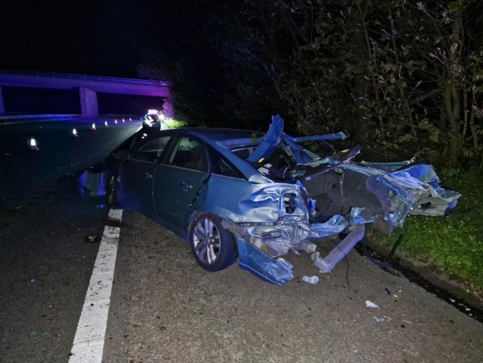 Lancashire Telegraph: The car was badly damaged