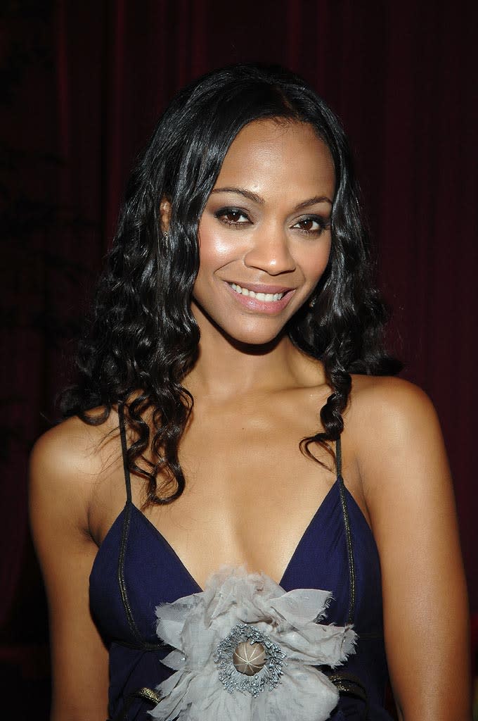 Oscars Elton John Party 2008 Zoe Saldana