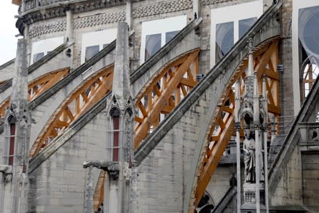 A view shows the Notre-Dame Cathedral in Paris