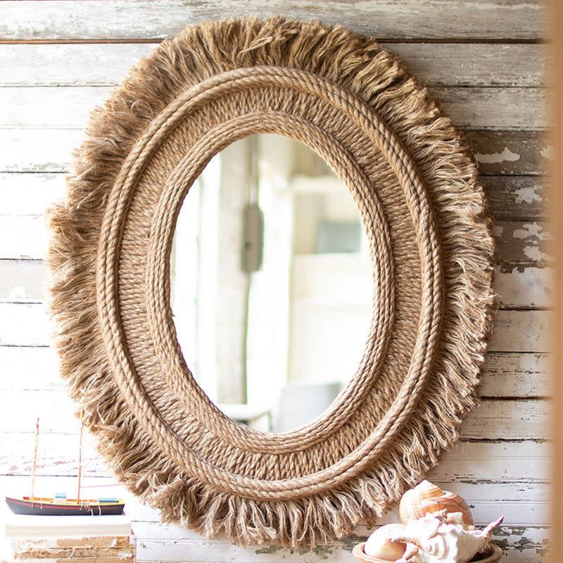 11) Oval Jute Mirror