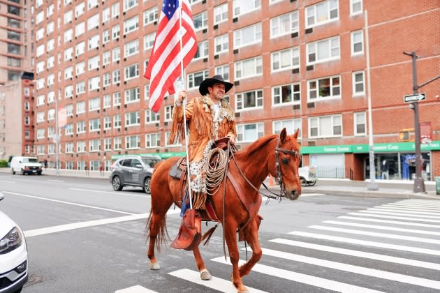 cuoy-griffin-cowboys-for-trump.jpg New York Continues To Struggle With Coronavirus Spread As Parts Of U.S. Look To Reopen - Credit: Gotham/Getty Images