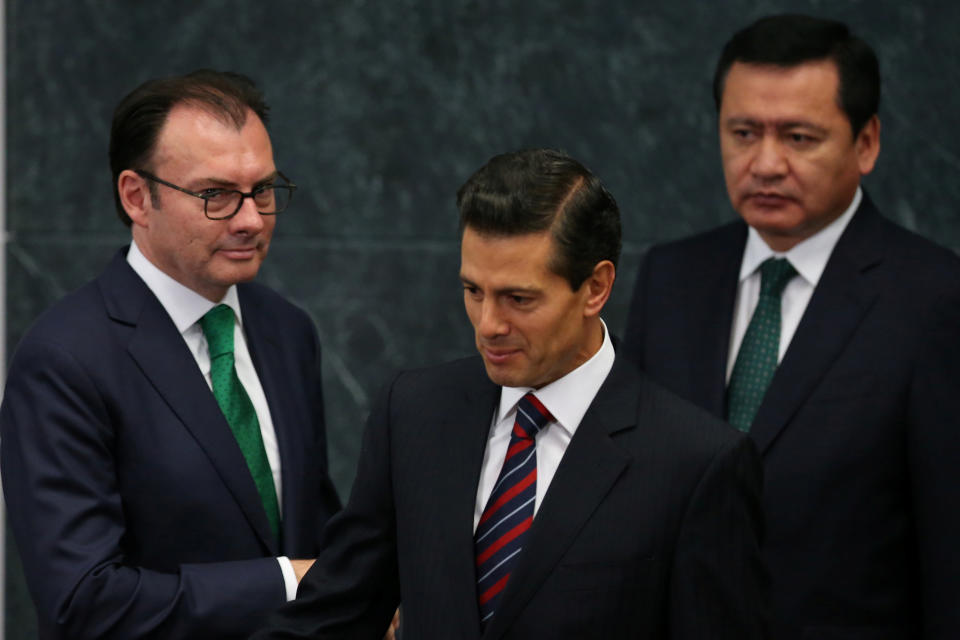 Enrique Pena Nieto Luis Videgaray Miguel Osorio Chong Mexico government officials president