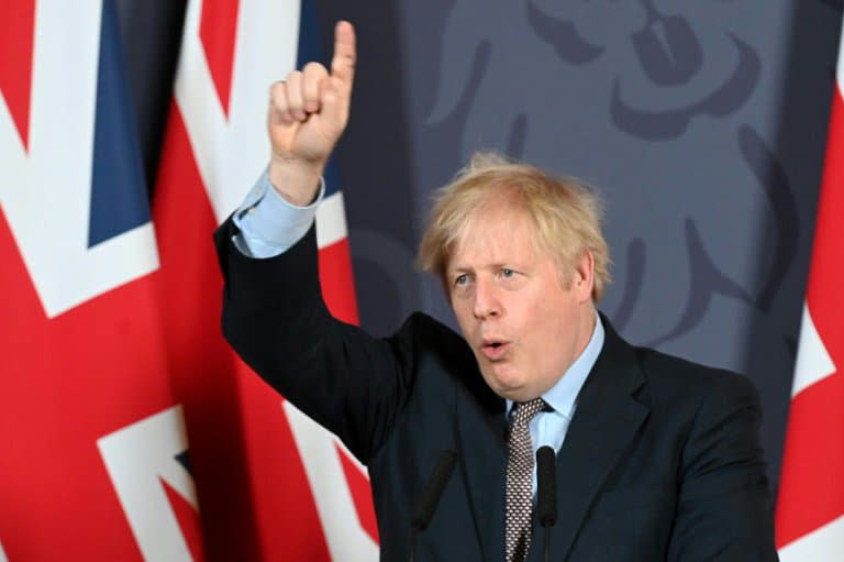 Le Premier ministre britannique Boris Johnson donne une conférence de presse après l'accord sur le Brexit, le 24 décembre 2020 à Londres - Paul GROVER © 2019 AFP