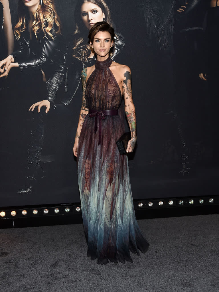 Actress Ruby Rose arrives at the premiere of Universal Pictures' "Pitch Perfect 3" on December 12,