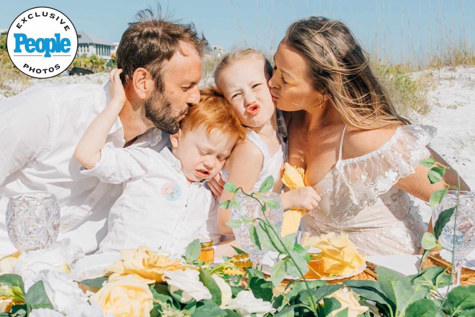<p>Caitlyn Torres Photography</p> Jamie Otis, Doug Hehner and their two kids