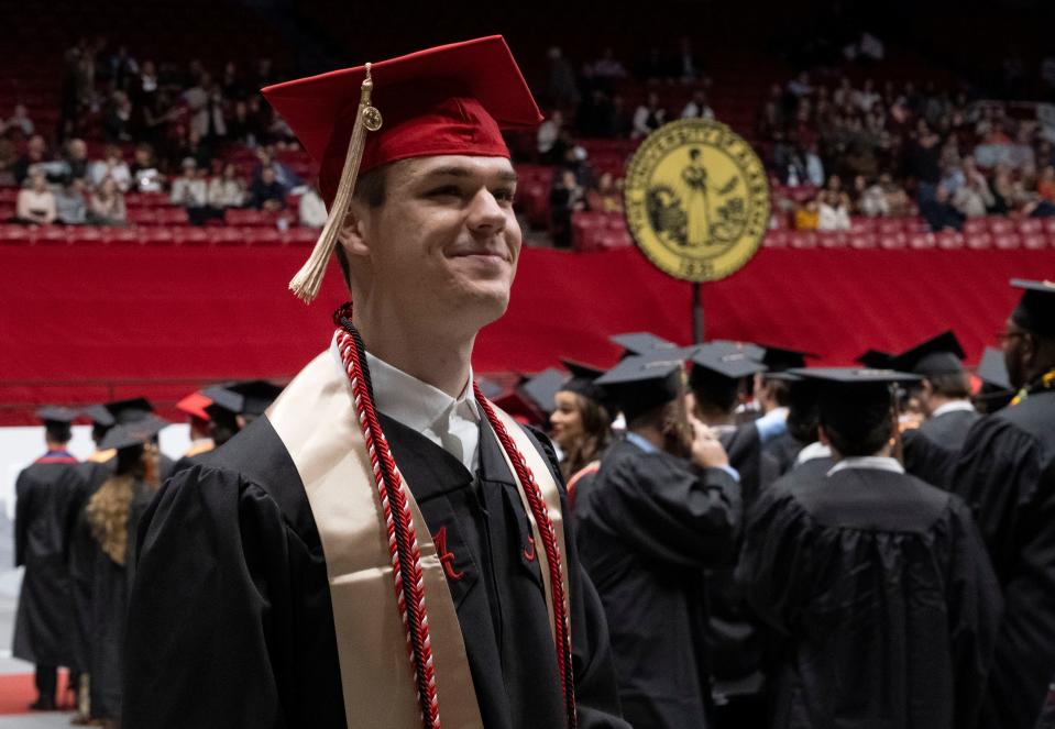 The University of Alabama presented more than 2,100 degrees during the Fall 2023 Commencement Saturday, Dec. 16, 2023, in Coleman Coliseum.