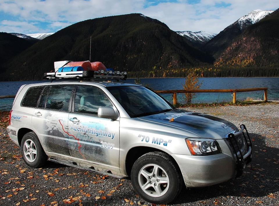  Craig Scott and a team of engineers from Toyota embarked on the road trip of a lifetime in 2007, driving an early, hydrogen fuel cell powered SUV from Fairbanks, Alaska to Vancouver.