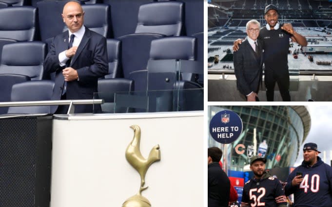 Daniel Levy (left) is pinning his hopes on boxing and NFL to elevate Spurs as a brand - GETTY IMAGES/MATCHROOM