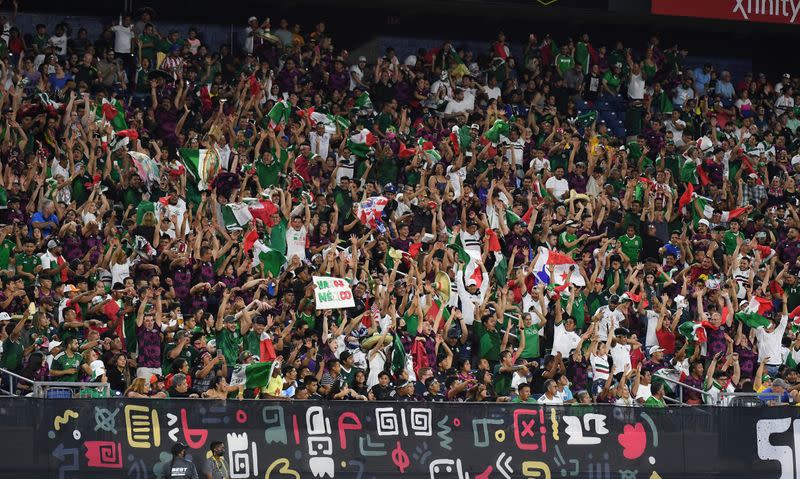 Aficionados de México durante el partido amistoso que su selección disputó ante Panamá