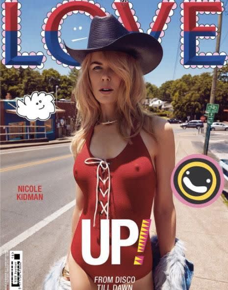Nicole Kidman sizzles on the cover of Love magazine. Source: Love